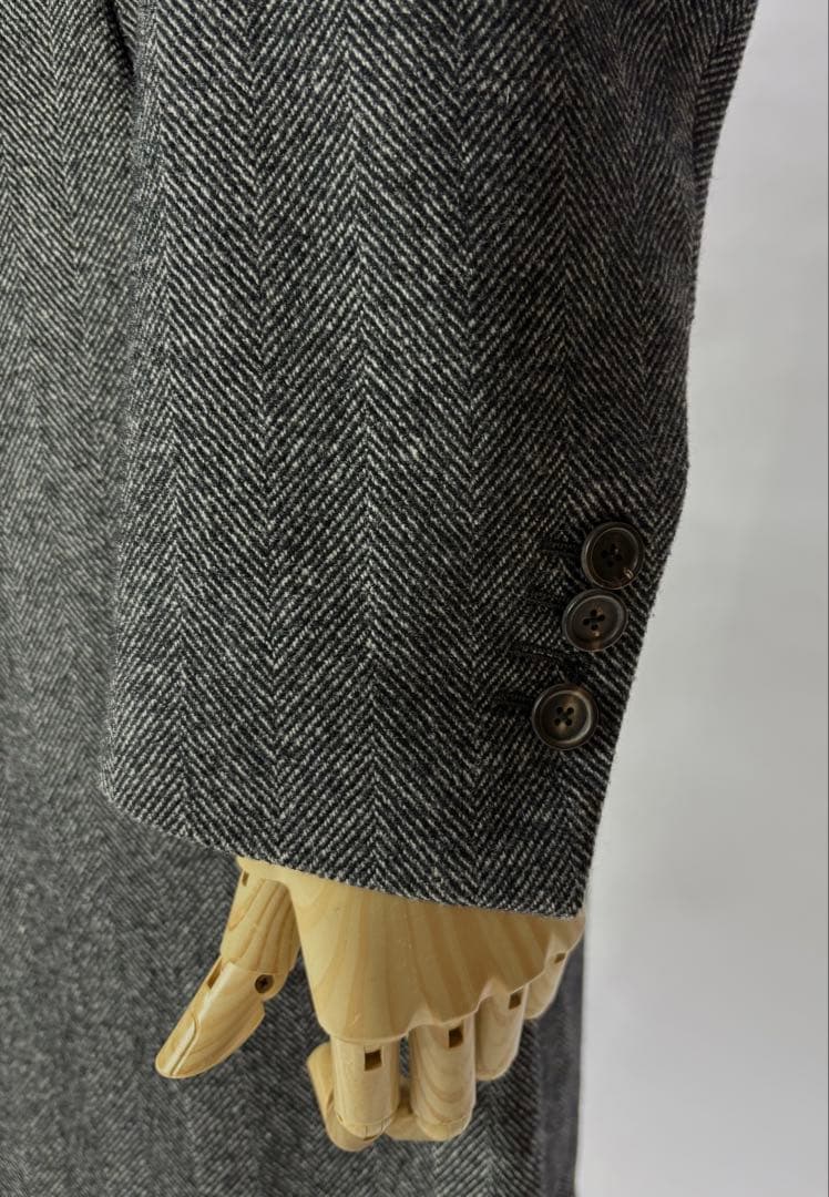 ◆LARDINI◆ラルディーニ◆チェスターコート/ヘリンボーン/グレー/48