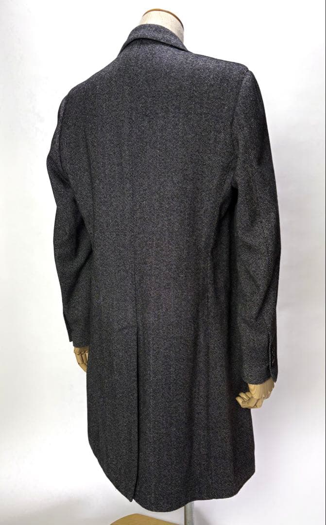 ◆LARDINI◆ラルディーニ◆チェスターコート/ヘリンボーン/グレー/48