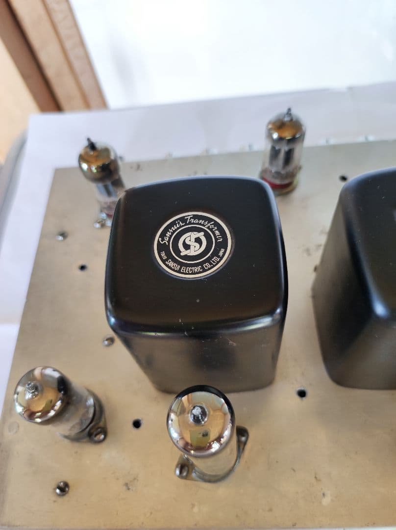 6GW8 シングルステレオ　自作　真空管アンプ　電源入らず　部品取り用