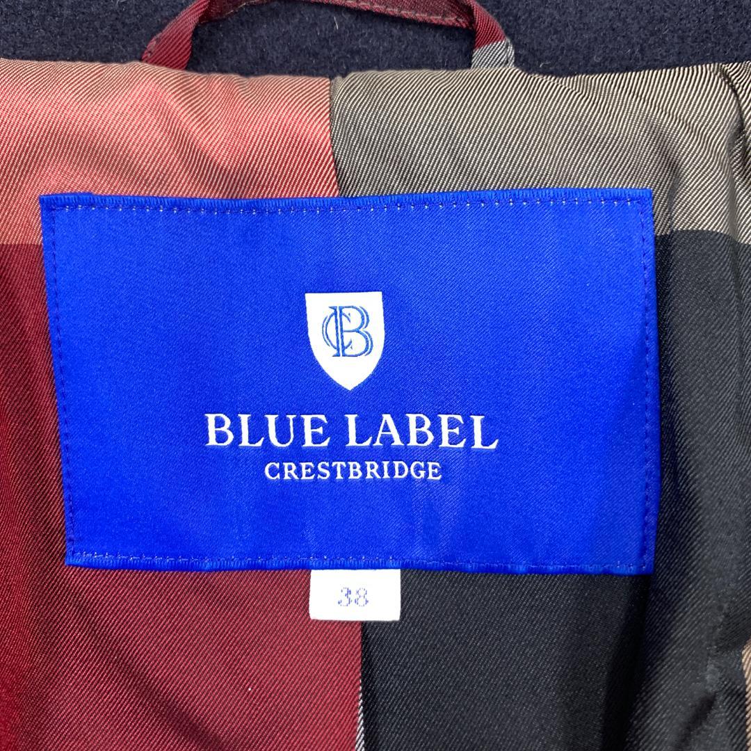 LA3670 ブルーレーベルクレストブリッジ チェスターコート ネイビー 38.