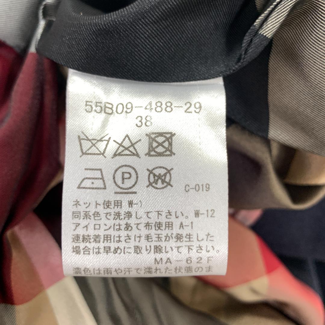 LA3670 ブルーレーベルクレストブリッジ チェスターコート ネイビー 38.