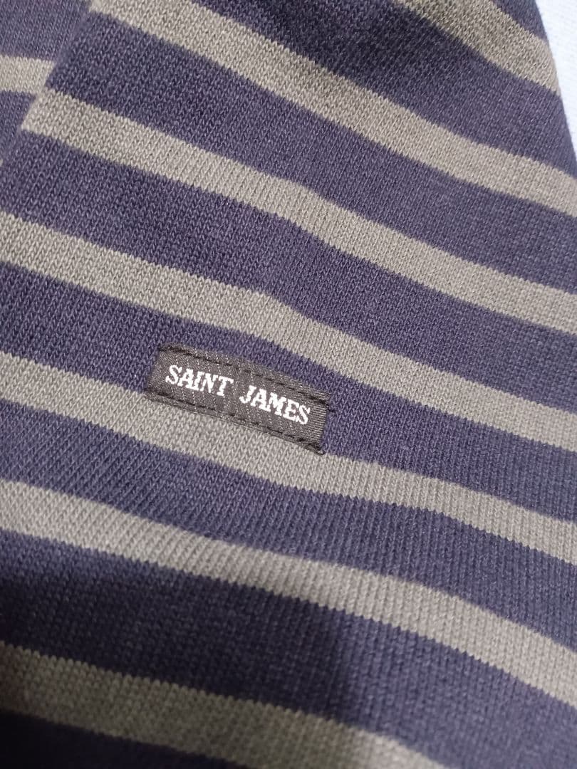 美品中古！セントジェームス！ウェッソン！ネイビー✕グリーン！T５サイズ