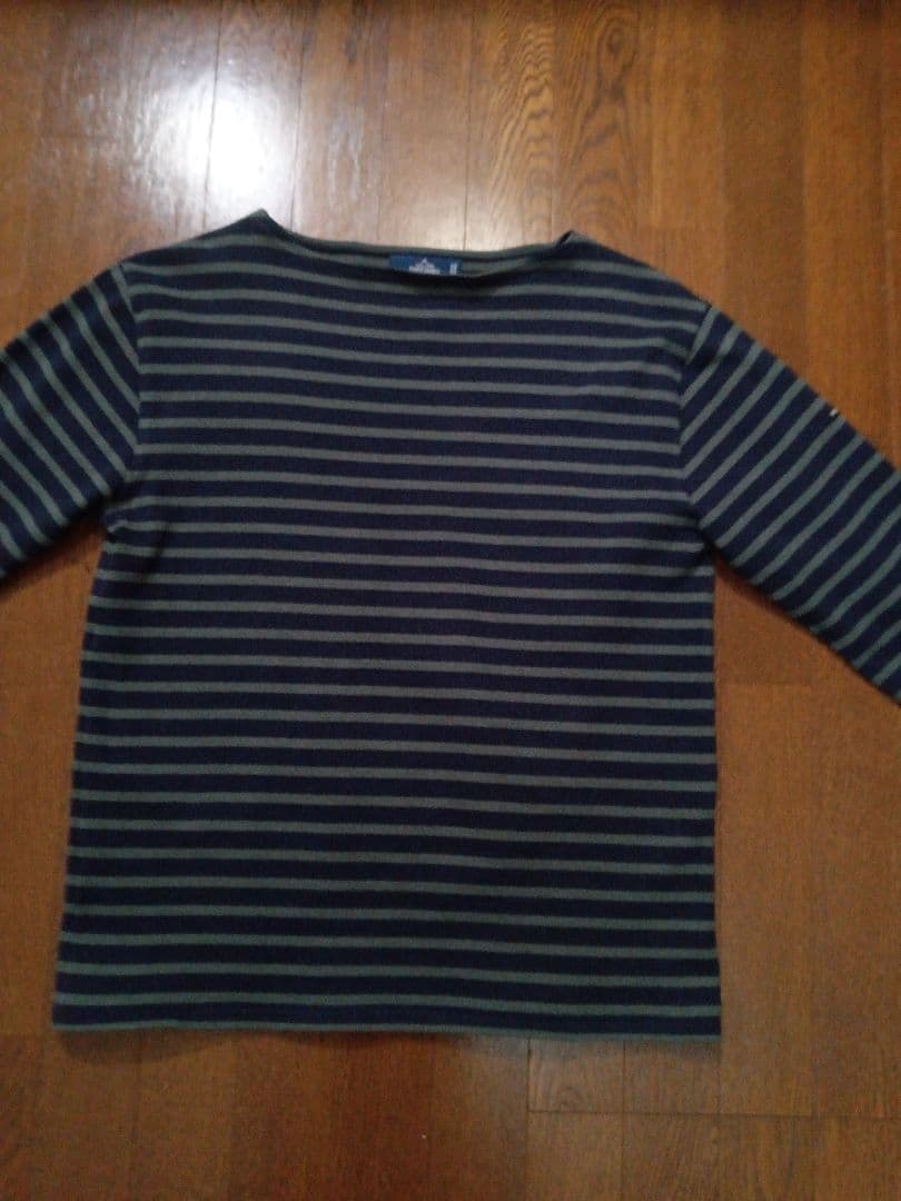 美品中古！セントジェームス！ウェッソン！ネイビー✕グリーン！T５サイズ