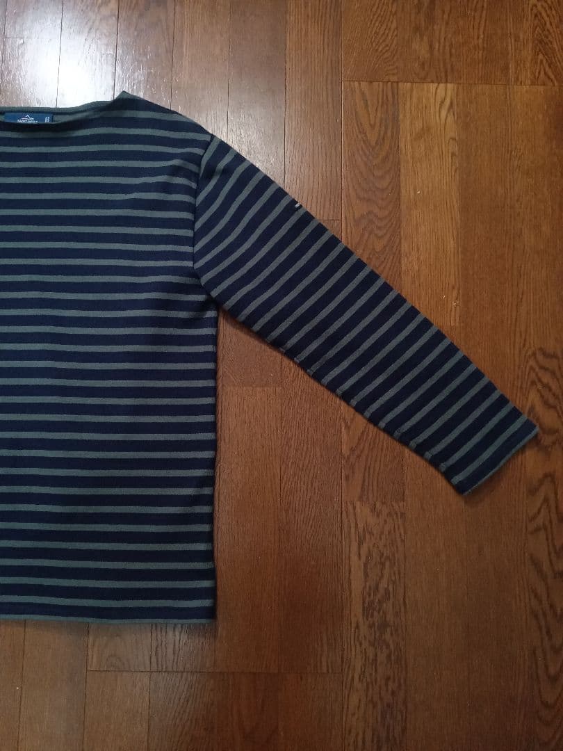 美品中古！セントジェームス！ウェッソン！ネイビー✕グリーン！T５サイズ