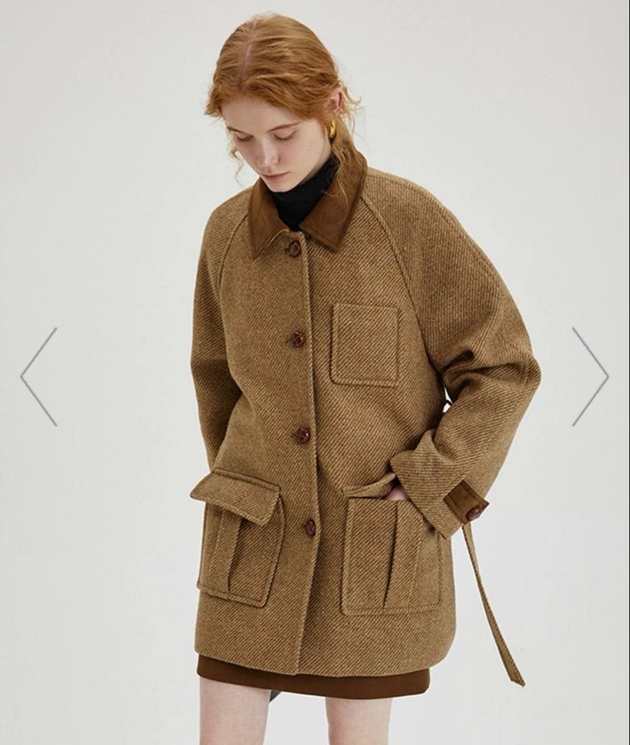 【希少レア】ꕥ新品ꕥラグランウールツイードジャケットFanoStudios XS