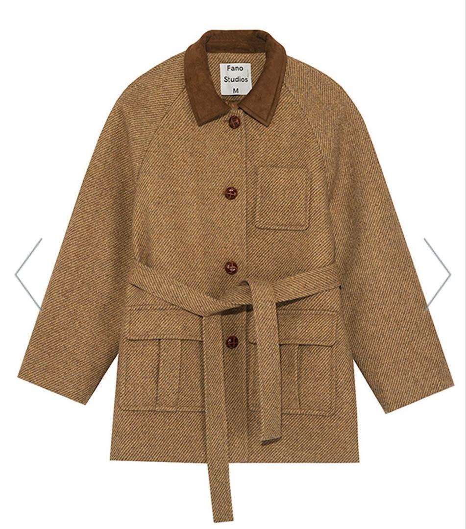 【希少レア】ꕥ新品ꕥラグランウールツイードジャケットFanoStudios XS