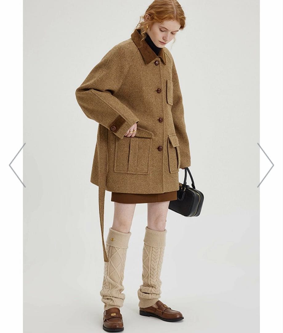 【希少レア】ꕥ新品ꕥラグランウールツイードジャケットFanoStudios XS