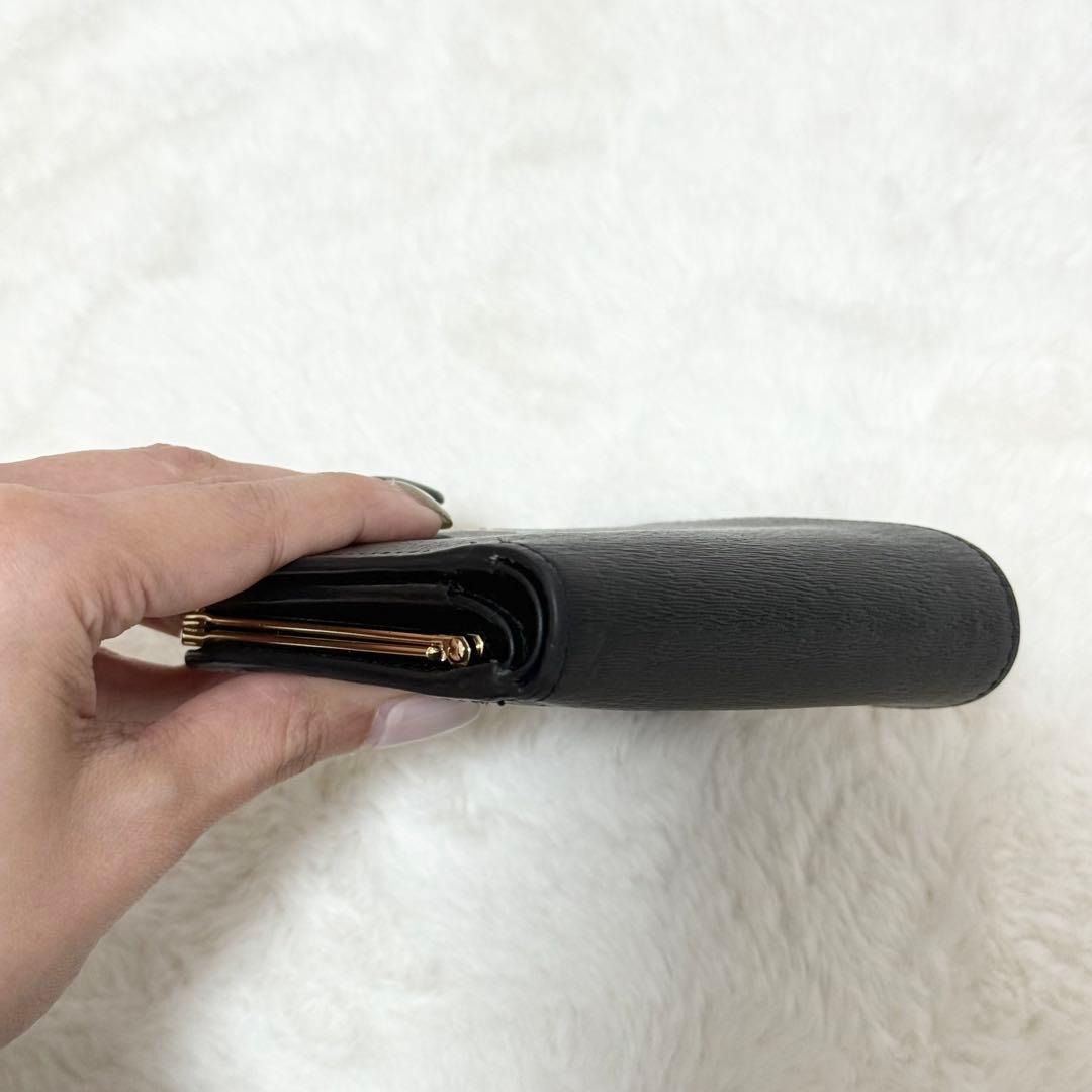 ポールスミス Paul Smith がま口財布 マーケトリーバニー ブラック美品