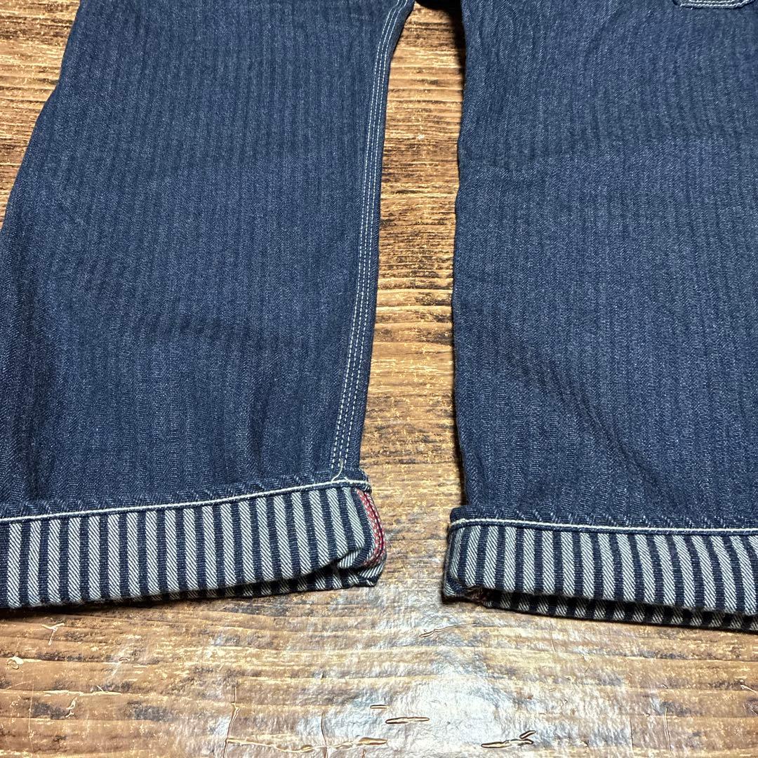 児島ジーンズ　デニムヒッコリーペインターパンツ　w38