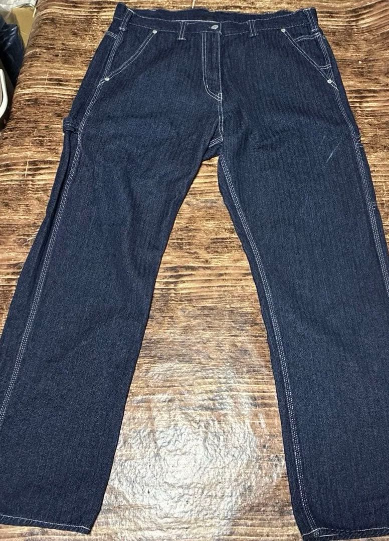 児島ジーンズ　デニムヒッコリーペインターパンツ　w38