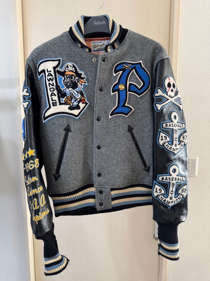 ほぼ未使用 Whitesville 刺繍スタジャン サイズ40