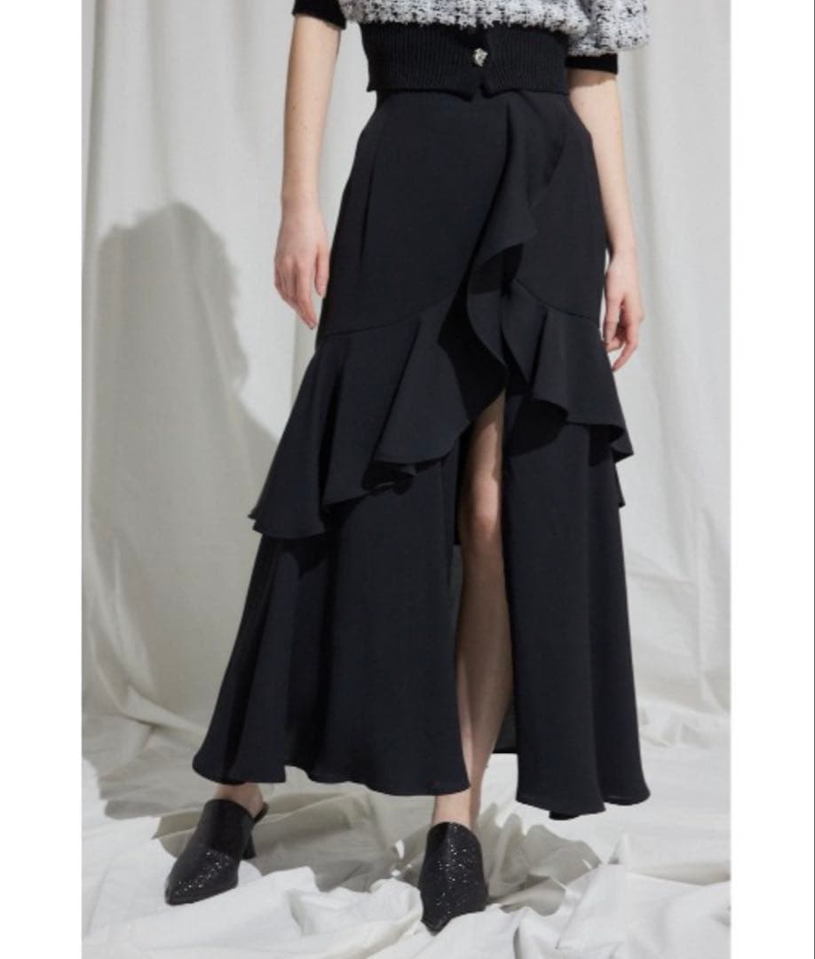 rienda フリルスリットハイウエストスカートショートパンツ Sサイズ