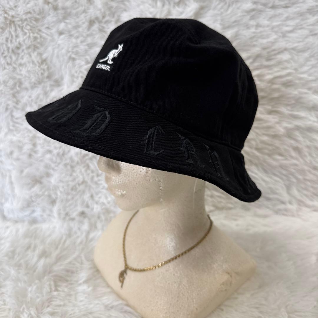 極美品 希少 限定 KANGOL x AK-69 バケットハット 刺繍 黒 L