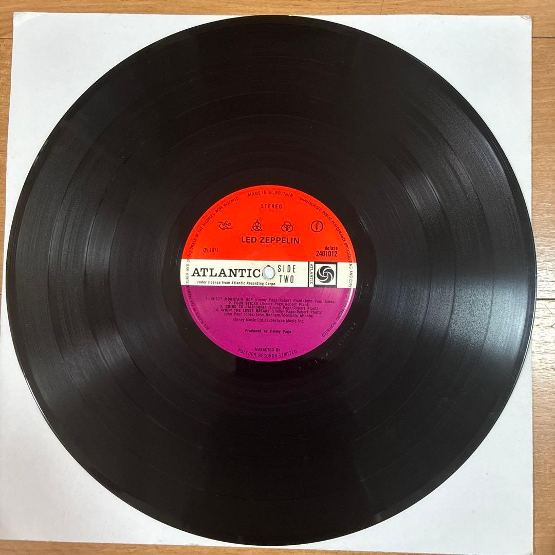 レッドツェッペリン 名盤 レコード Ⅳ UKオリジナル盤