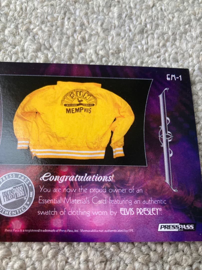【希少品】エルビスプレスリー衣装カード