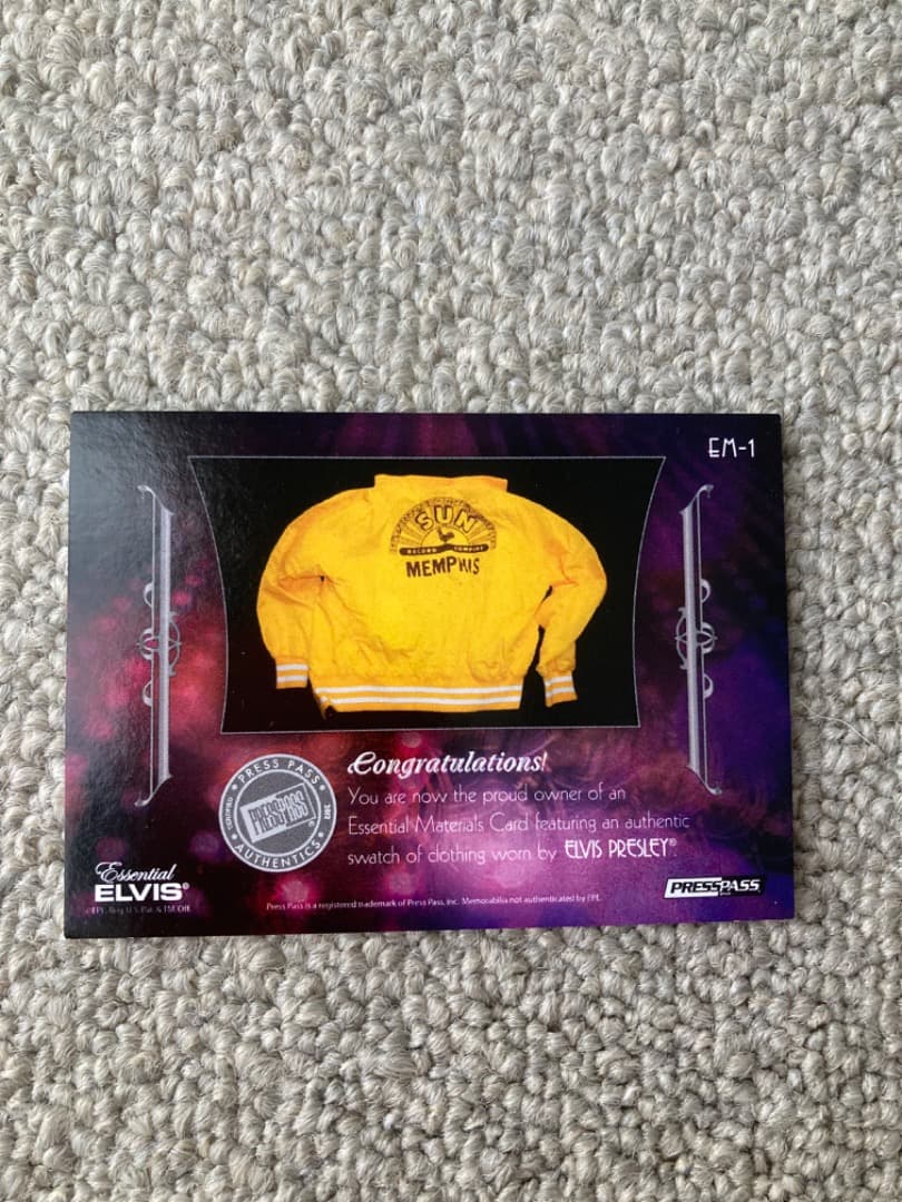 【希少品】エルビスプレスリー衣装カード