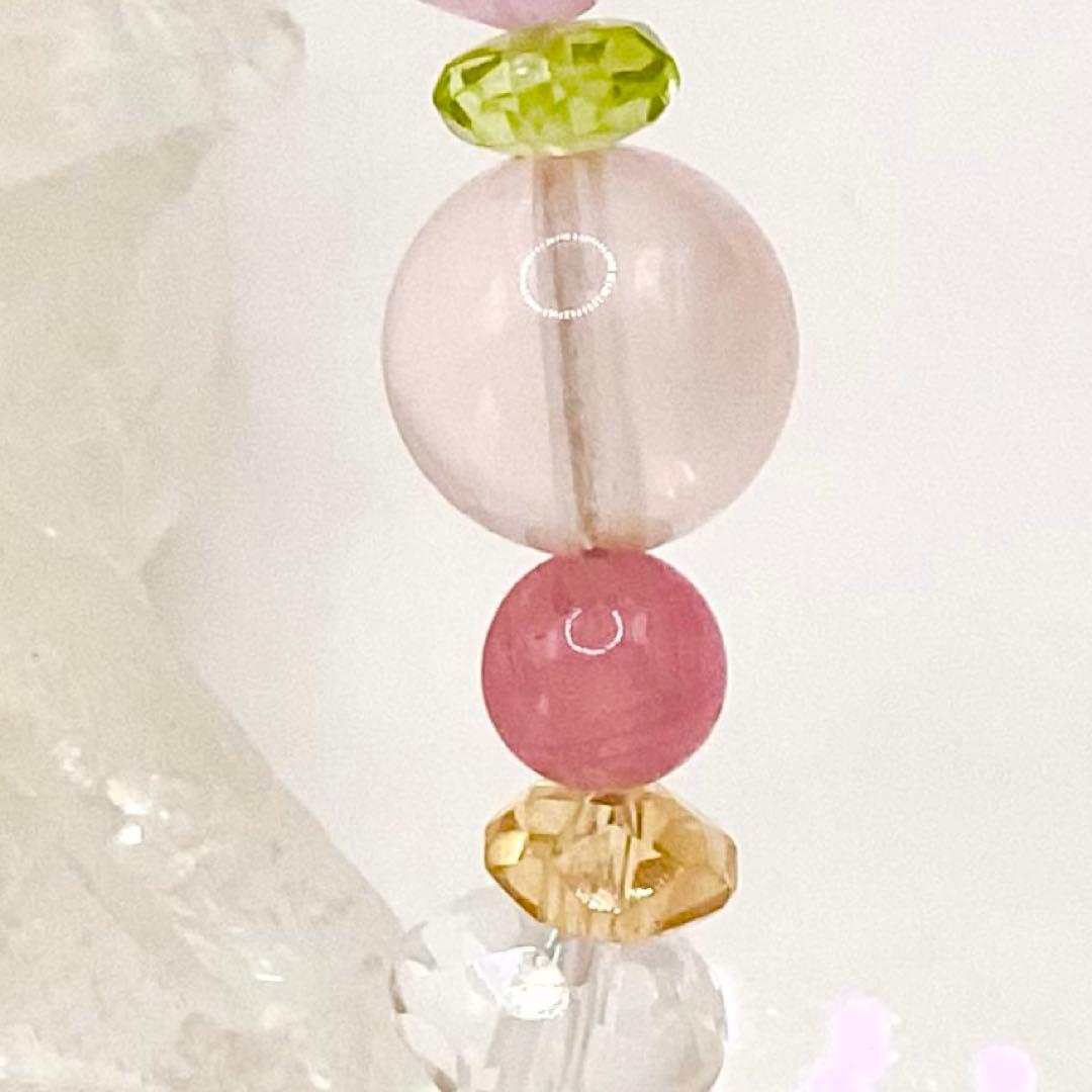 天然石★ブレスレット ストロベリークォーツ ♪ 377