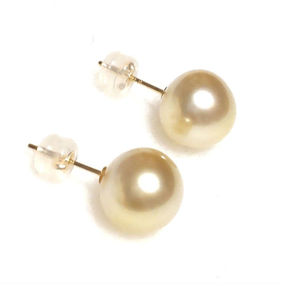 試着のみ♡k18♡神秘的で優しく美しい♡南洋ゴールデンパール♡シンプルピアス