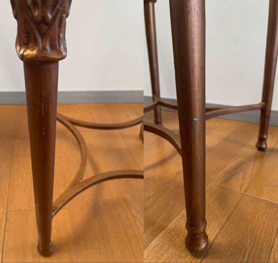 アンティーク調　ガラステーブル　ヴィンテージ　レトロモダン　ヨーロピアン　カフェ