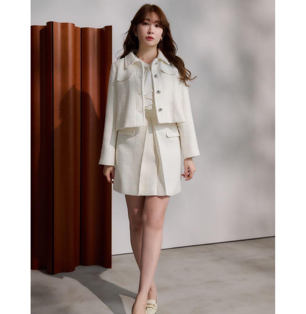 herlipto shimmer tweed skirt スカート