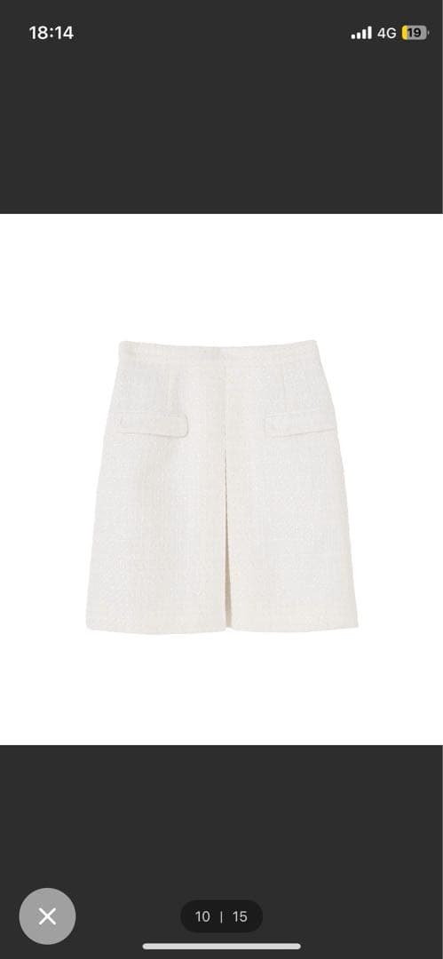 herlipto shimmer tweed skirt スカート