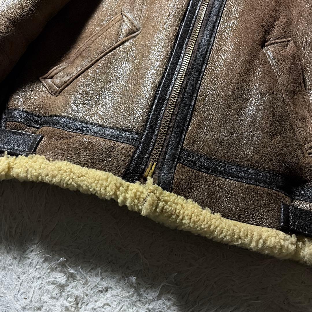 【米国製】schott フライトジャケット　B-3 羊革　ムートン　ボア　40