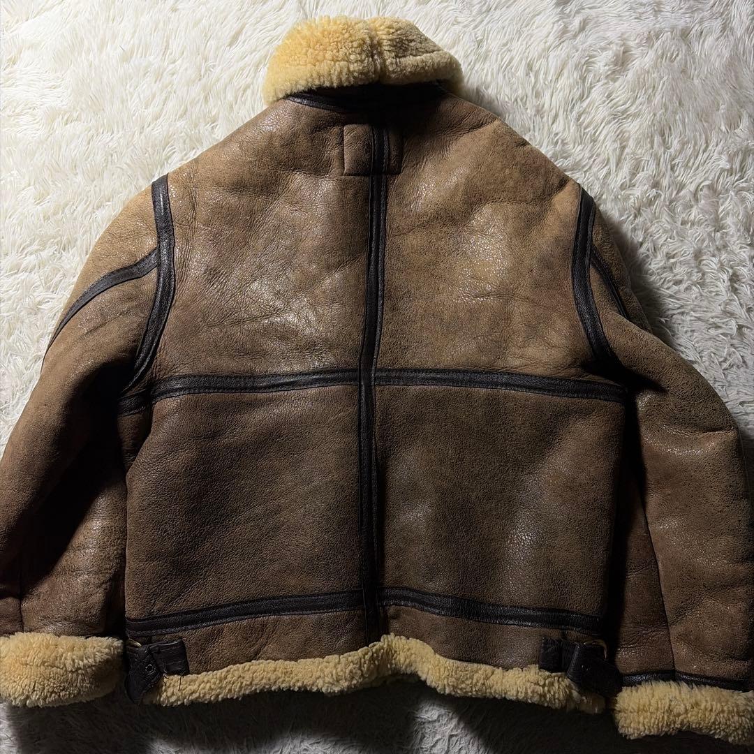 【米国製】schott フライトジャケット　B-3 羊革　ムートン　ボア　40