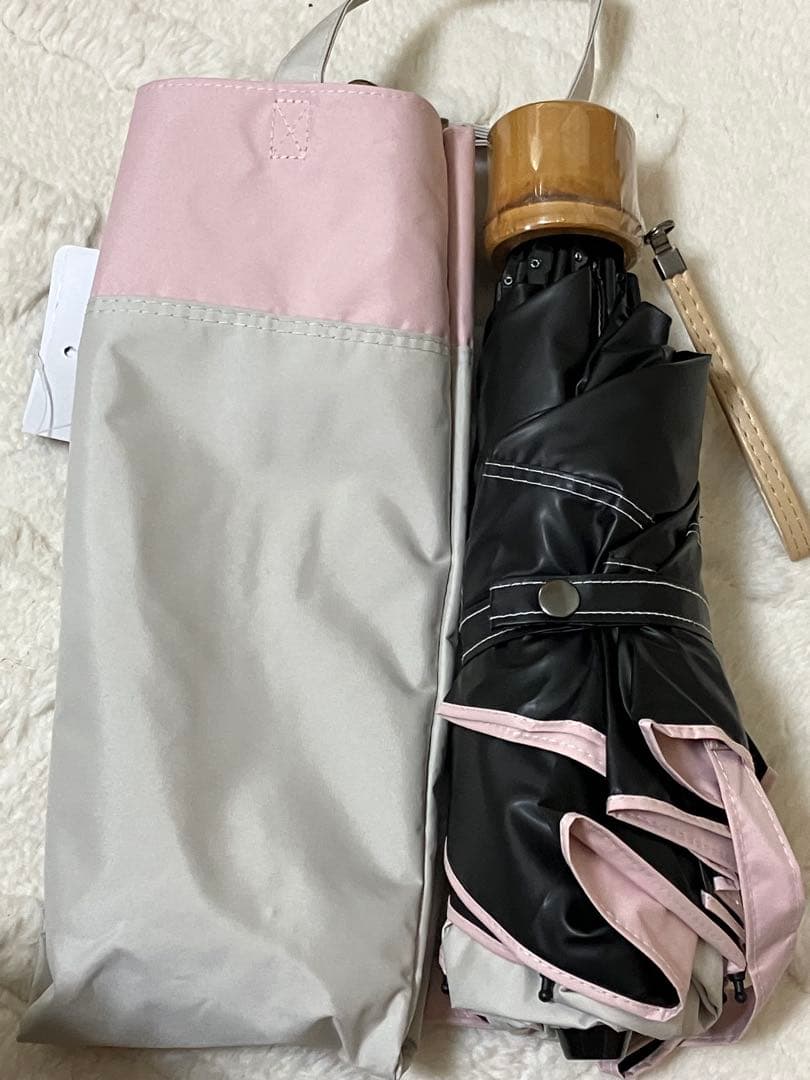 Rose Blanc 3段 折りたたみ傘 日傘