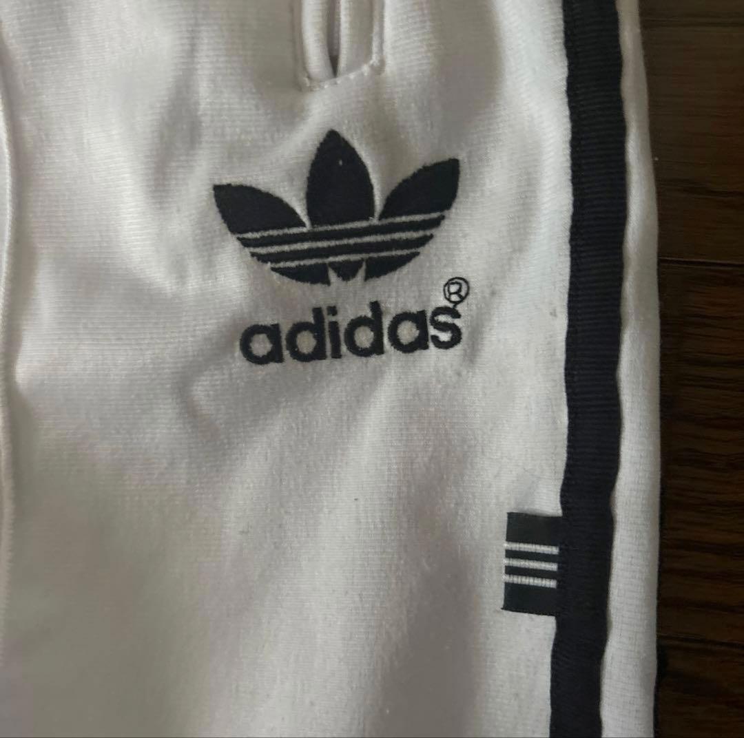 90s adidasトラックパンツ 白 ホワイト