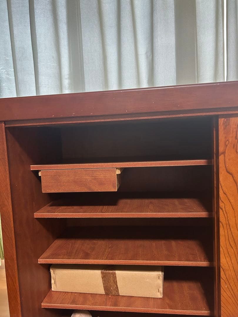 木製　シューズ　キャビネット 5棚　昭和レトロ