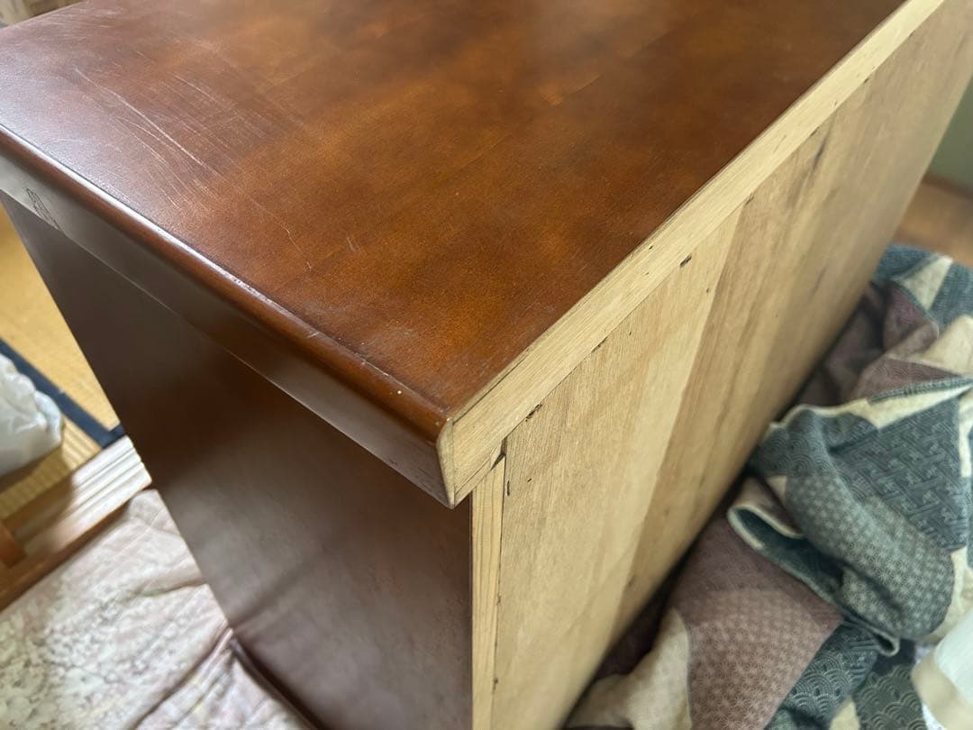 木製　シューズ　キャビネット 5棚　昭和レトロ