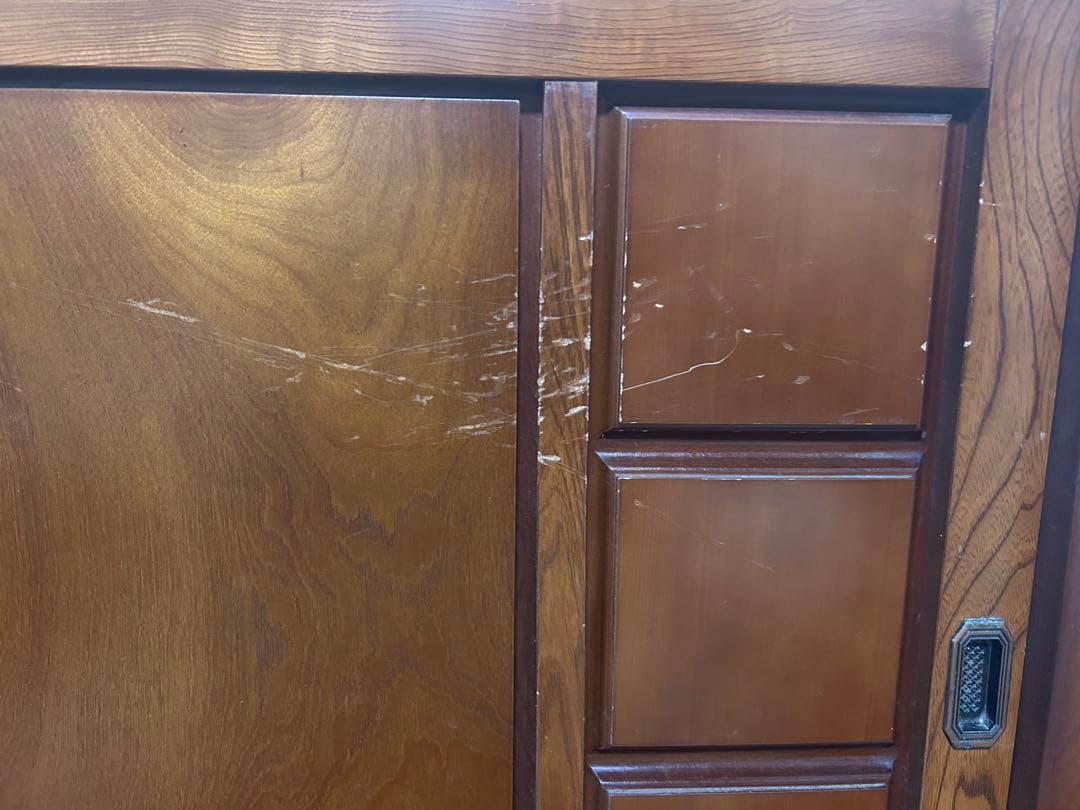 木製　シューズ　キャビネット 5棚　昭和レトロ