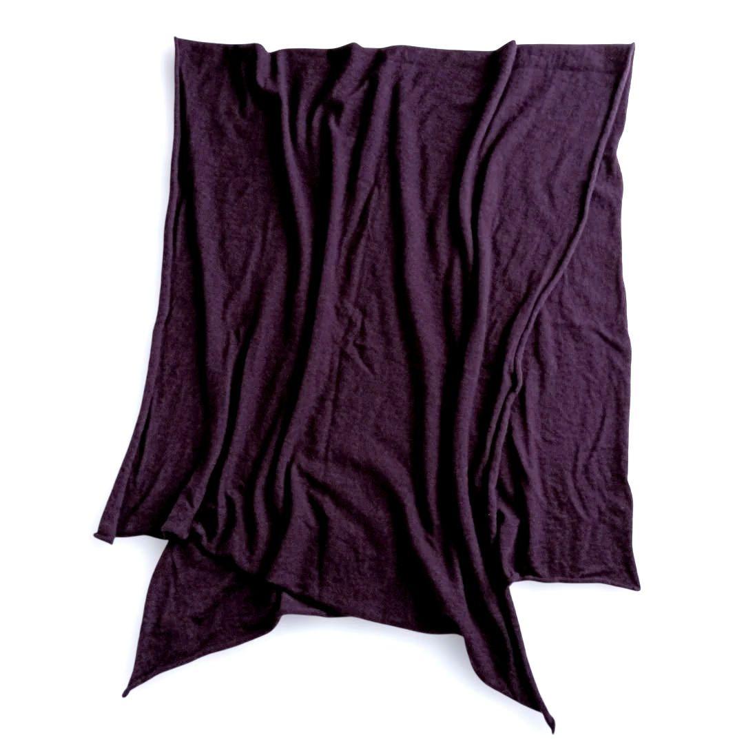 n100 エヌワンハンドレッド　カシミアストール　紫　パープル