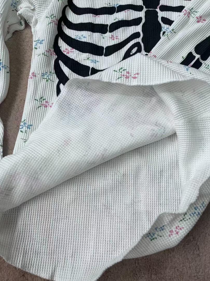 Supreme 骸骨プリント 長袖シャツ