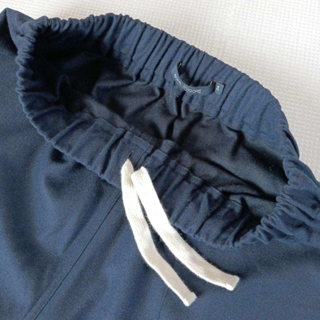 美品◆SOFIE D'HOORE ソフィードール　ウール イージーパンツ 片ポケ