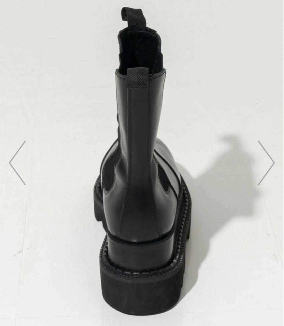 メゾンスペシャル 東京産 スクエア タンクソールサイドゴアロングブーツ