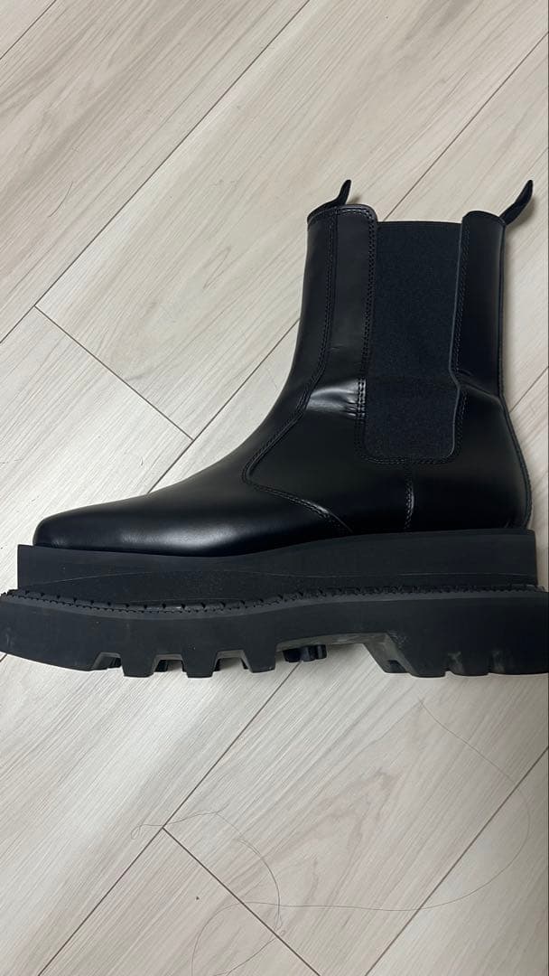 メゾンスペシャル 東京産 スクエア タンクソールサイドゴアロングブーツ