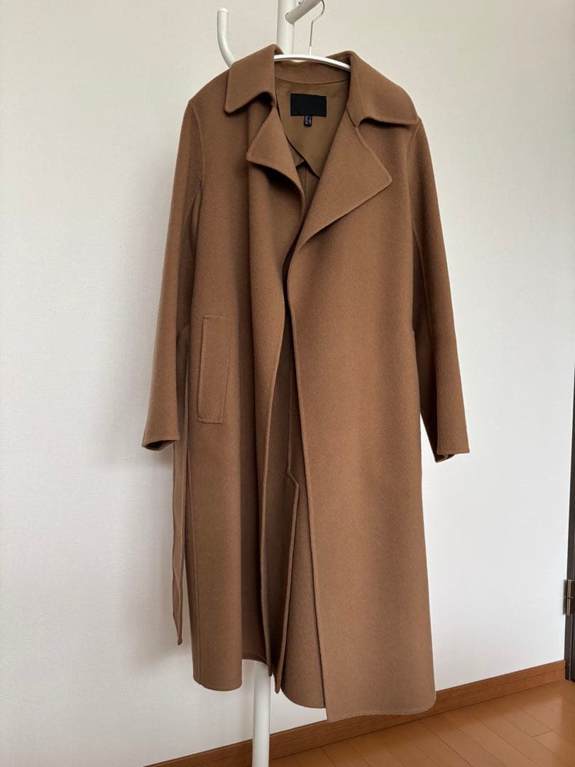 【週末お値下げ】ICB 美品　カシミヤ混ロングコート　色キャメル