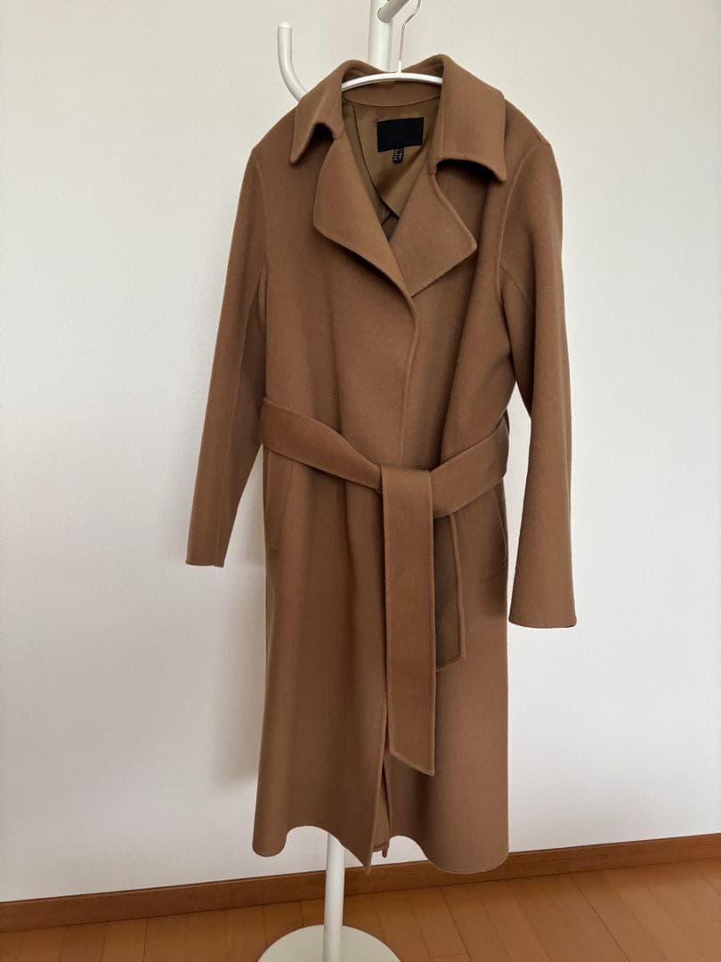 【週末お値下げ】ICB 美品　カシミヤ混ロングコート　色キャメル