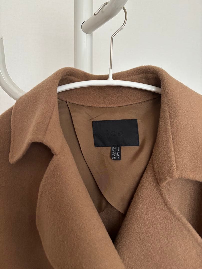 【週末お値下げ】ICB 美品　カシミヤ混ロングコート　色キャメル