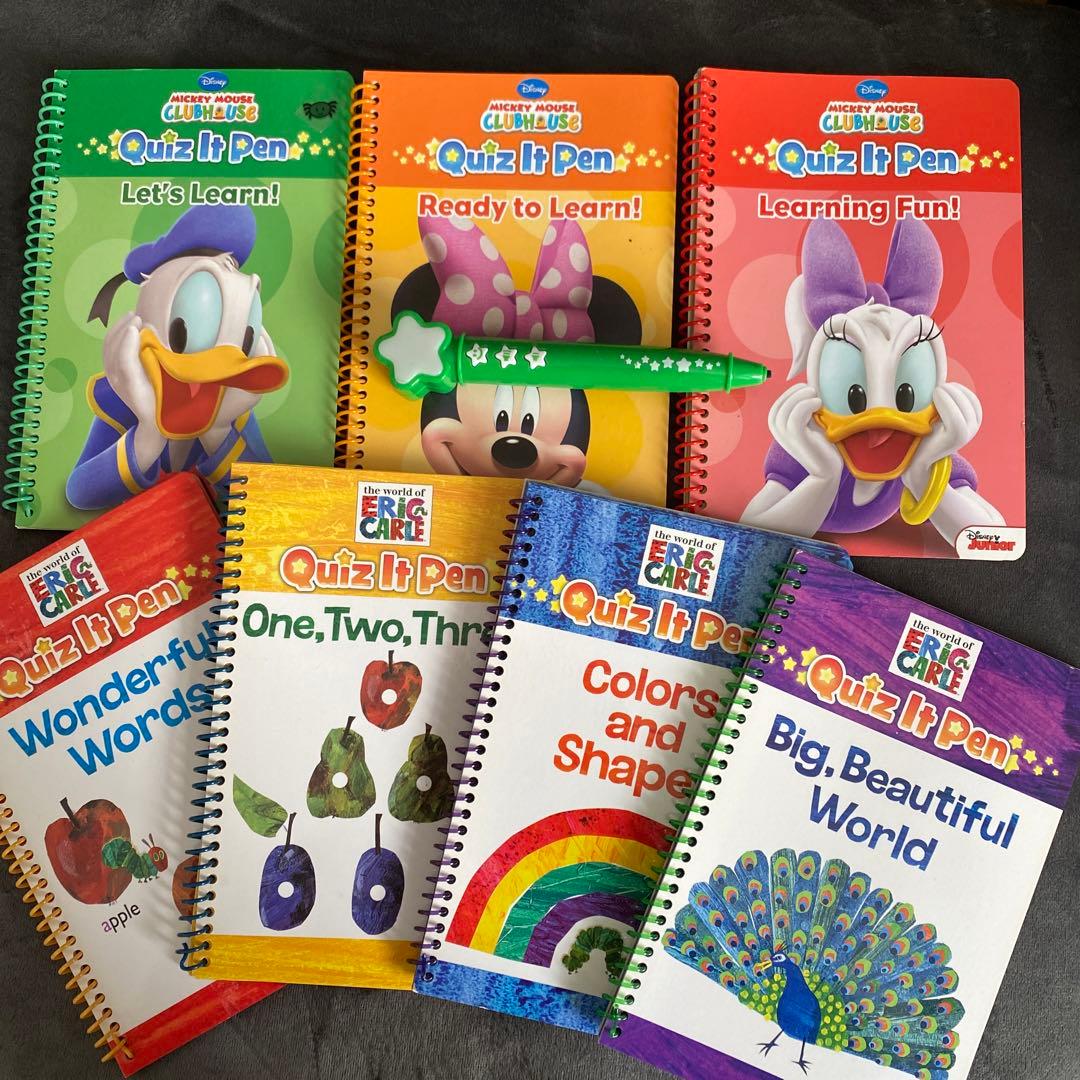クイズイットペンセット MickeyMouse3冊とその他4冊の7冊セット販売