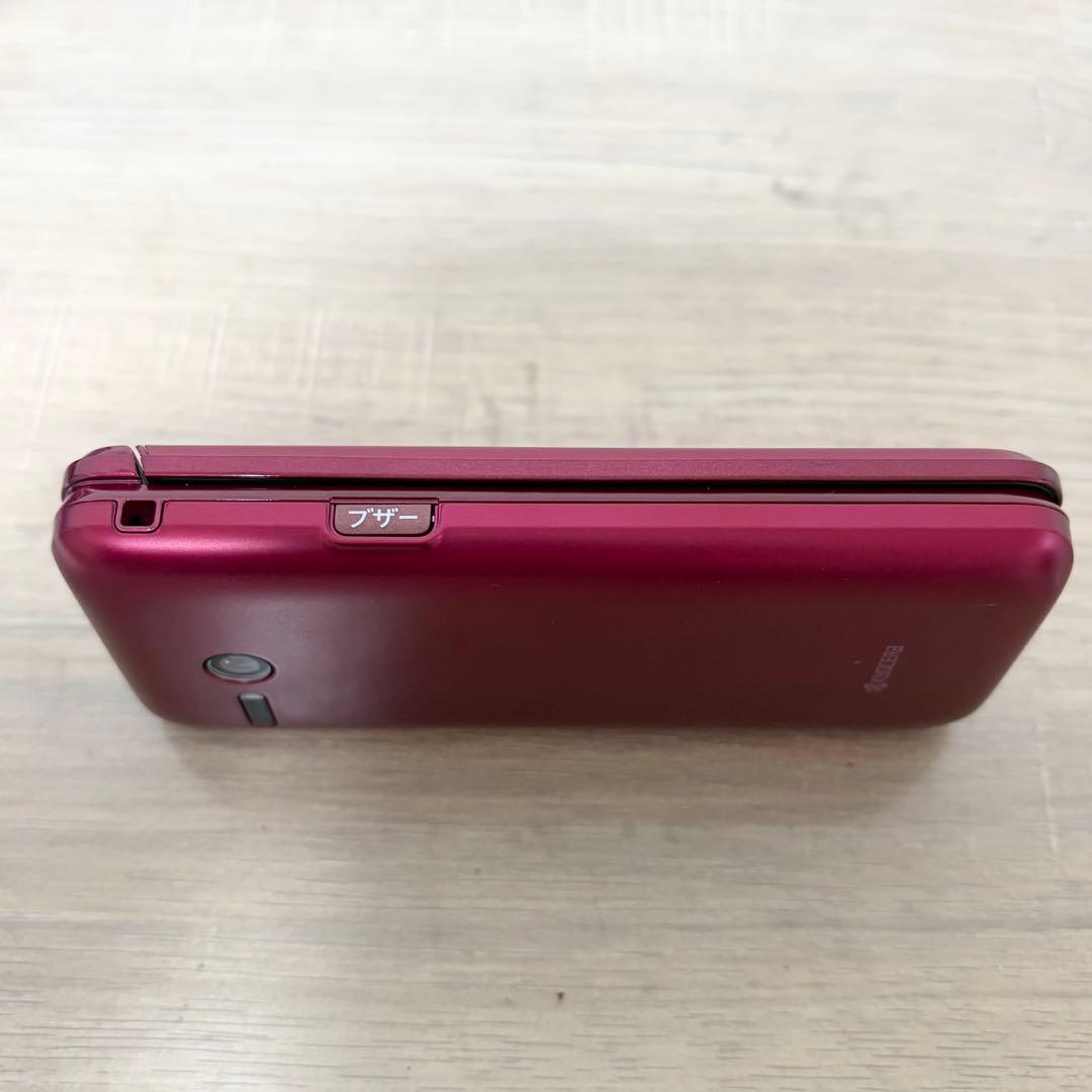 ★美品★ au かんたんケータイ ライト KYF43 ワインレッド