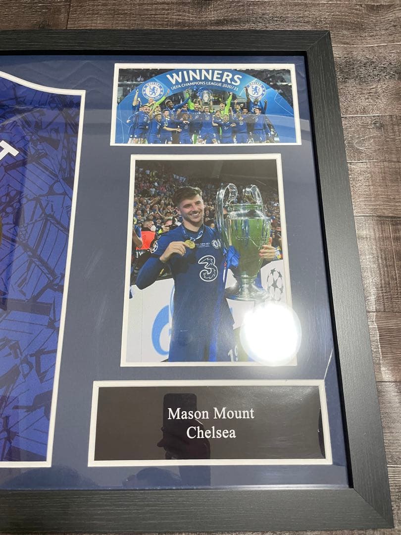 メイソン•マウント直筆サイン入りユニフォーム フレーム入り　証明書付き