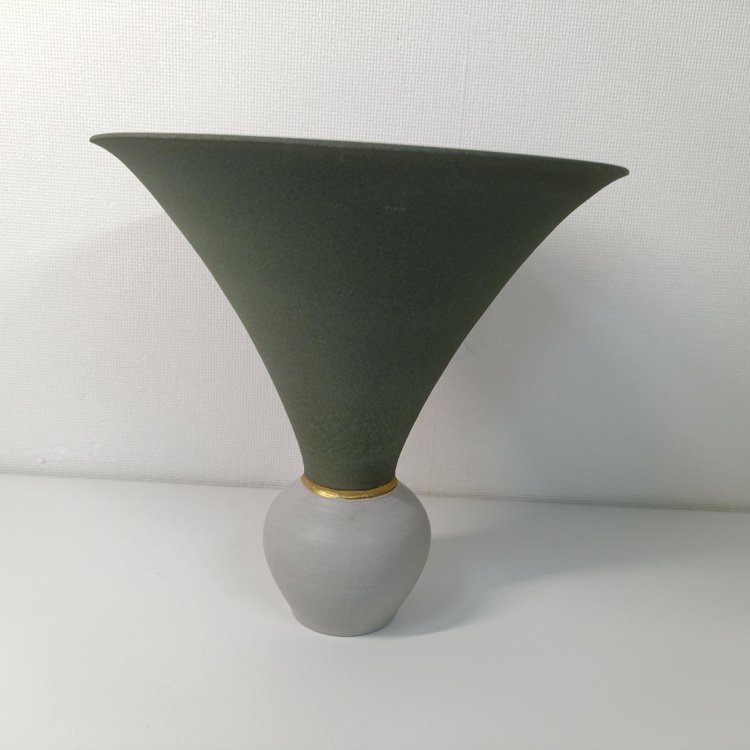 【良品】池坊 いけばな 陶器 花器 花瓶 華道具