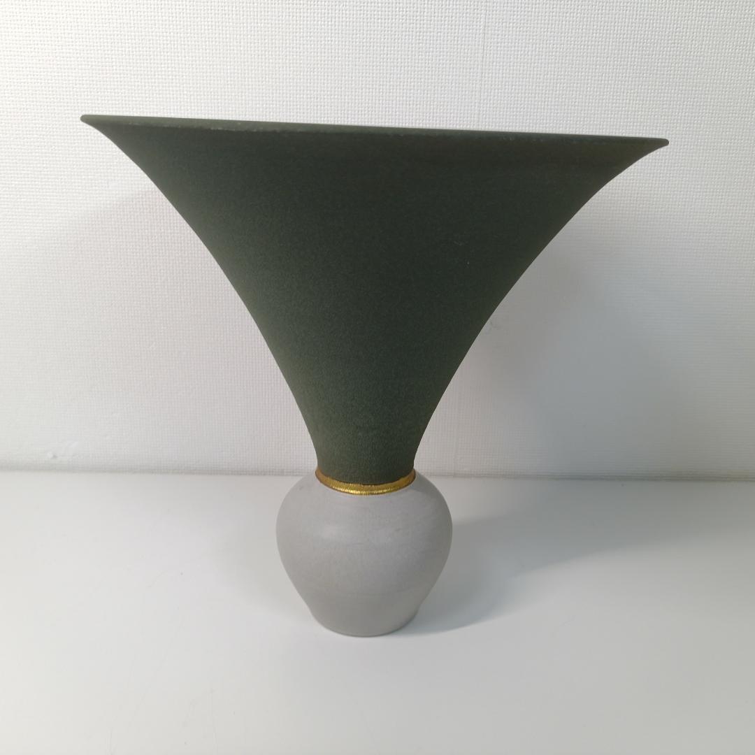 【良品】池坊 いけばな 陶器 花器 花瓶 華道具