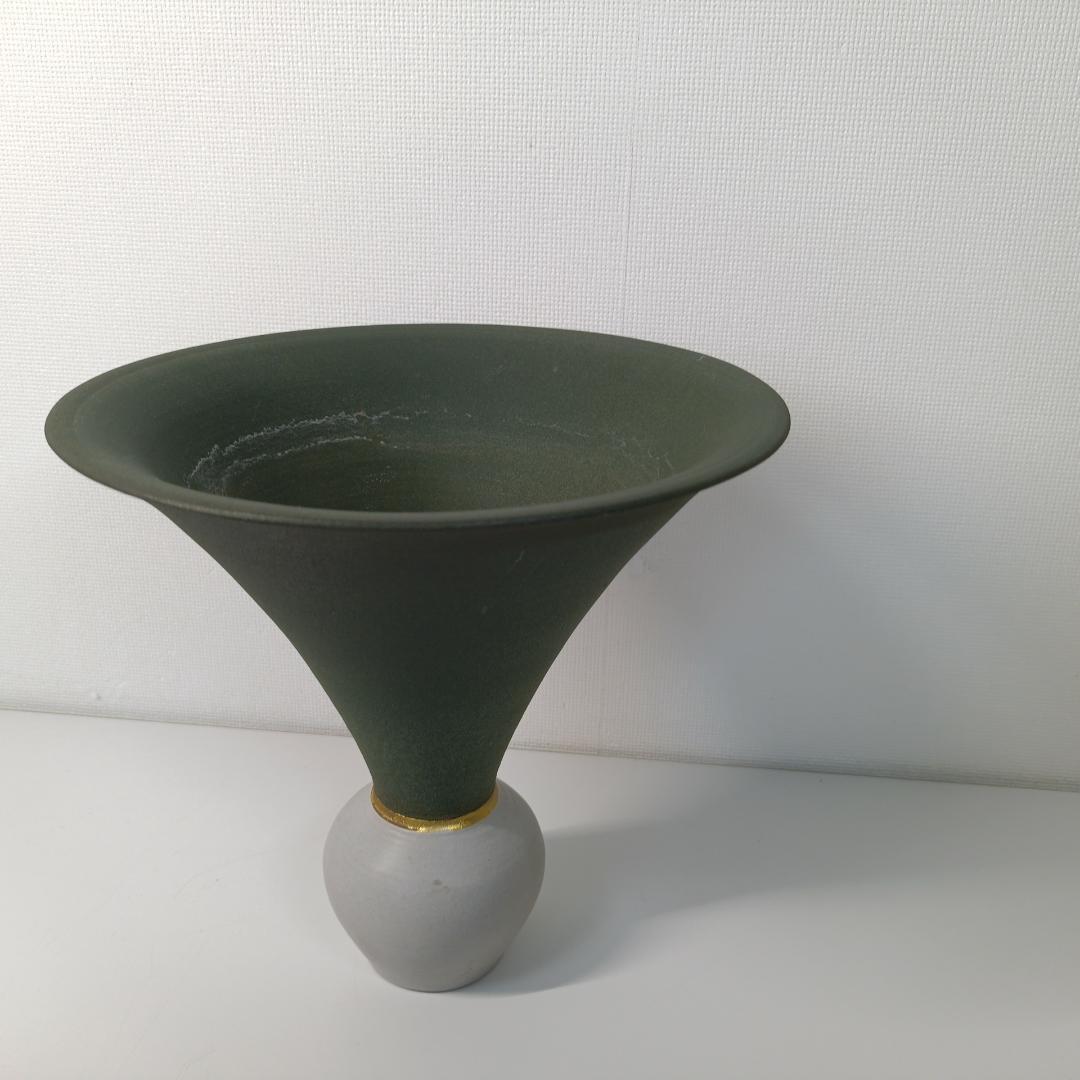 【良品】池坊 いけばな 陶器 花器 花瓶 華道具