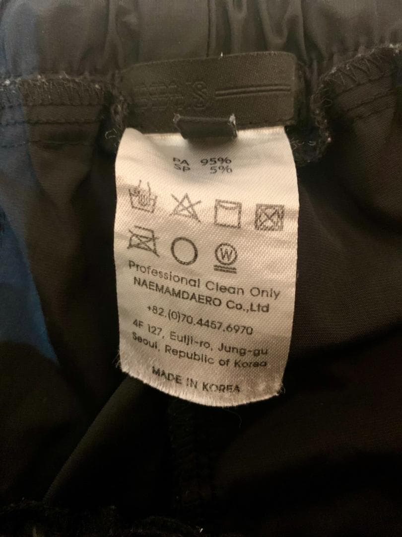 99%IS GOBCHANG ナイロンパンツ サイズ4 ブラック