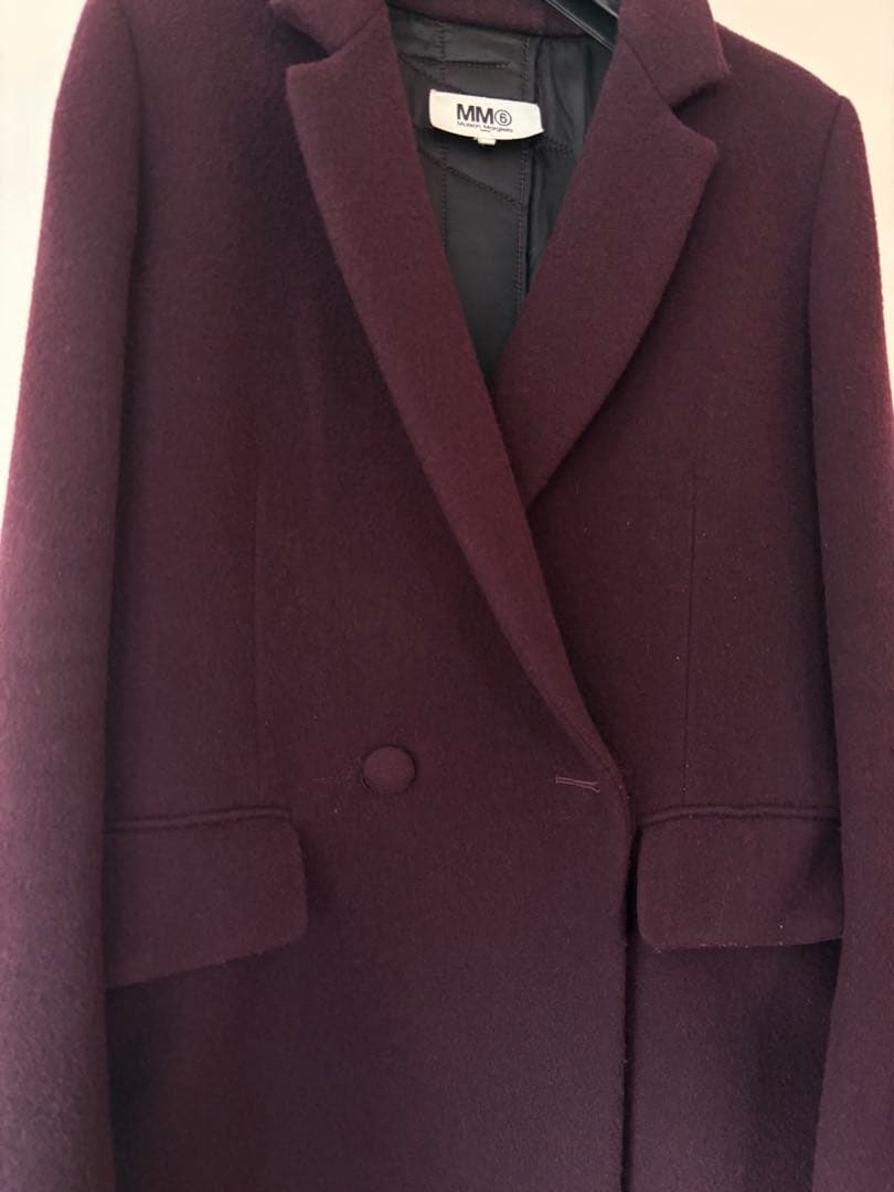 【美品】Maison Margiela ⑥パープル チェスターコート42