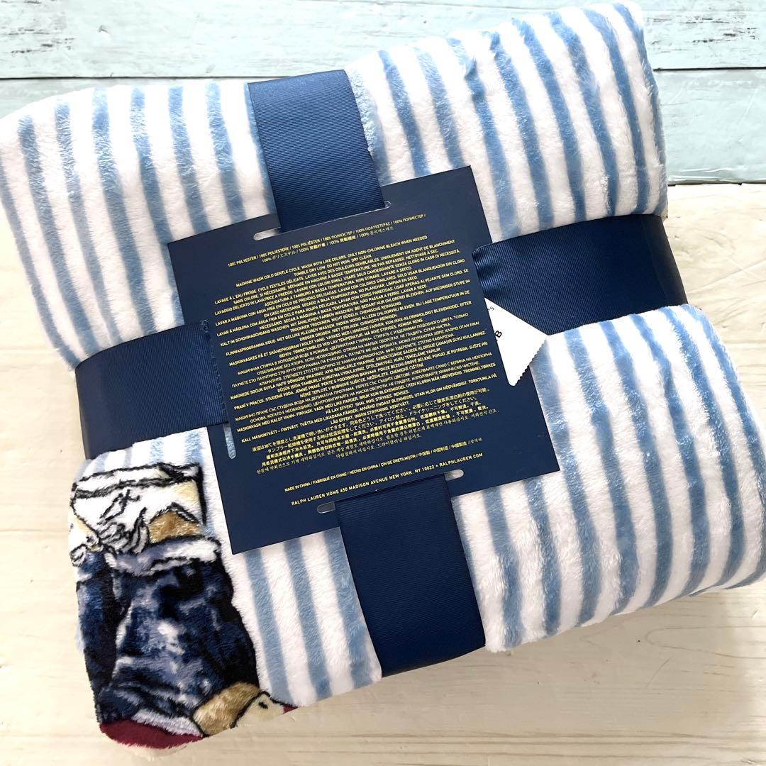 ポロ ラルフローレン ブランケット POLO bear ポロベア クマ 毛布 白