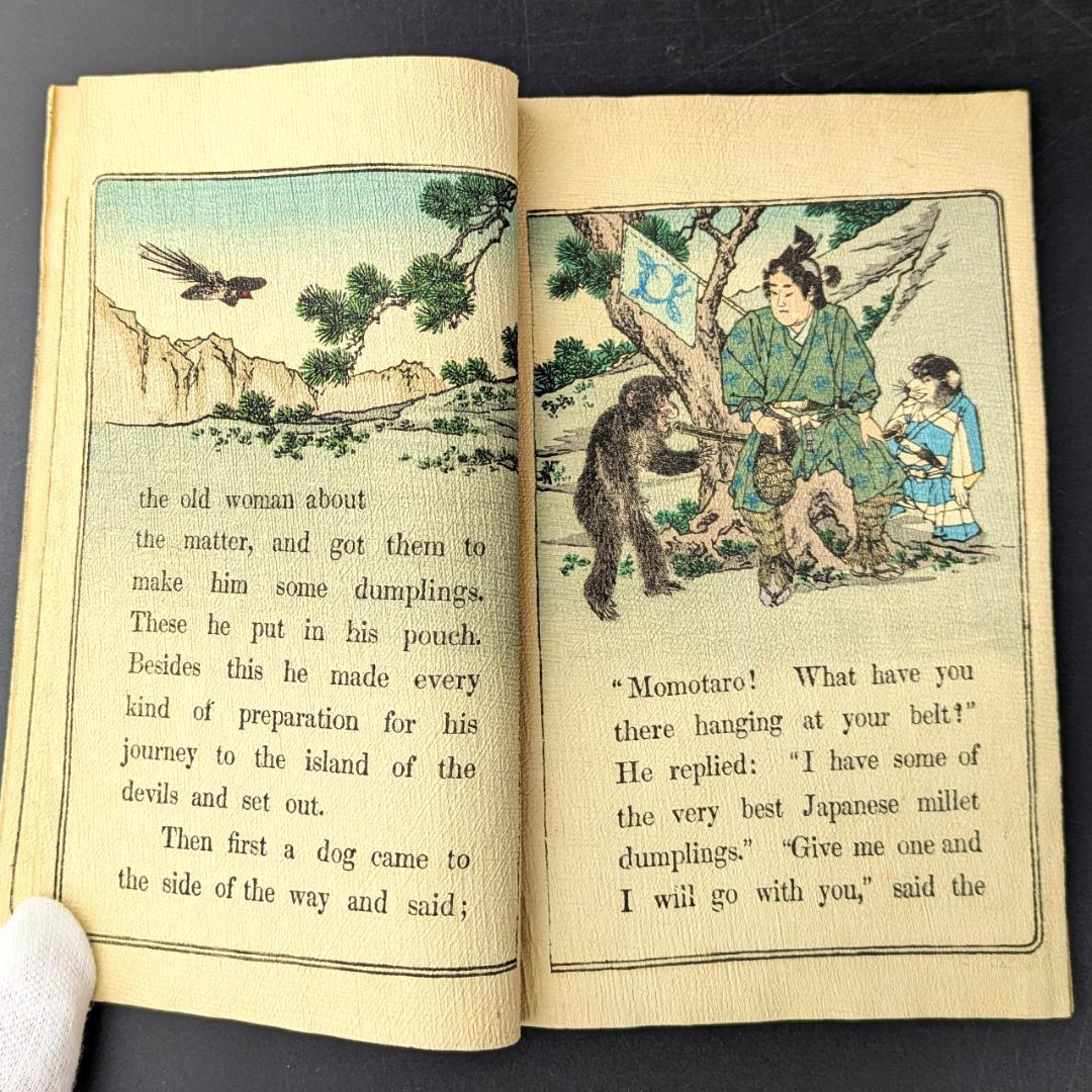Japanese Fairy Tale 1 ちりめん本 桃太郎 長谷川武次郎